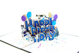 Happy birthday Cats 3D Pop Up Card