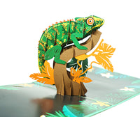 Chameleon pop-up card