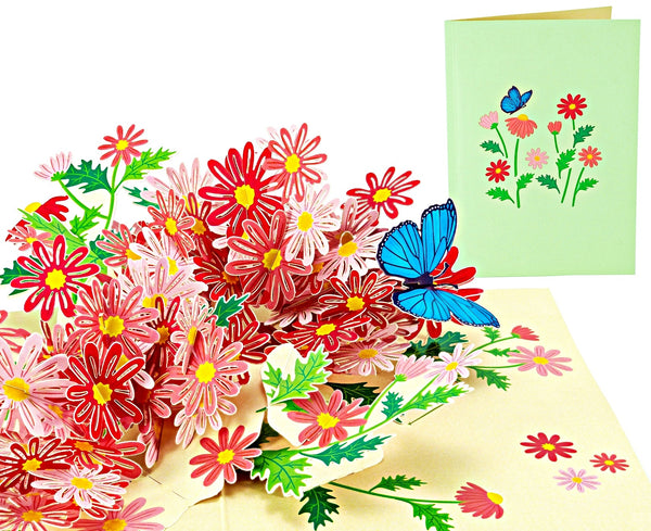 Pink Daisies pop up card