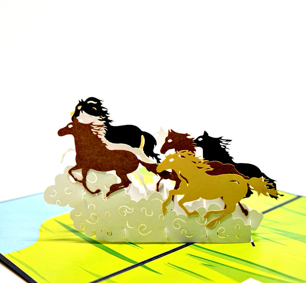 Horses 3D Card