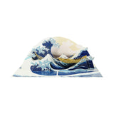 Great Wave Pop-Up Card – 3D Ocean Wave Greeting Card | Japanese Art Inspired Handmade Card, Unique Birthday, Thank You &amp; Keepsake Gift