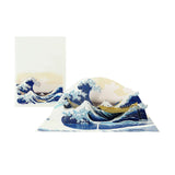 Great Wave Pop-Up Card – 3D Ocean Wave Greeting Card | Japanese Art Inspired Handmade Card, Unique Birthday, Thank You &amp; Keepsake Gift