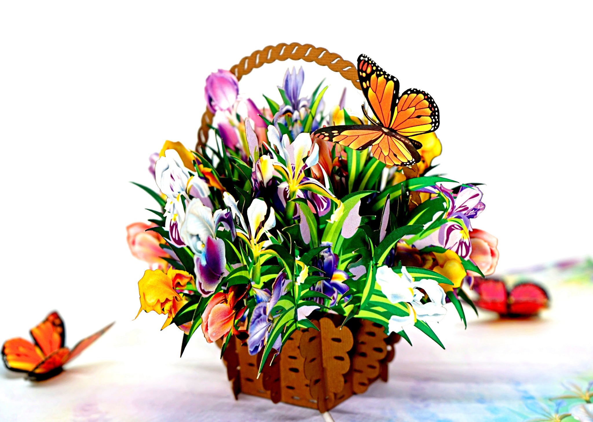 Flower basket 3D card – wonderpaperart
