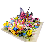 Spring Butterflies Pop-Up Card – 3D Floral Butterfly Greeting Card | Handmade Spring Card, Mother’s Day Gift, Birthday &amp; Thank You Card