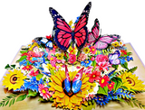 Spring Butterflies Pop-Up Card – 3D Floral Butterfly Greeting Card | Handmade Spring Card, Mother’s Day Gift, Birthday &amp; Thank You Card