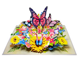 Spring Butterflies Pop-Up Card – 3D Floral Butterfly Greeting Card | Handmade Spring Card, Mother’s Day Gift, Birthday &amp; Thank You Card