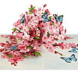 Happy Birthday Pop Up Card, Colorful Flowers and Butterflies, Beautiful, Elegant, Floral 3D Greeting Card