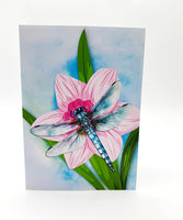 Dragonfly on Peony  3D Pop Up Card