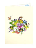 Dragonflies Floral Pop-Up Card – 3D Flower Greeting Card for Birthday, Anniversary, Thank You, and Special Occasions