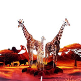 Giraffe Family 3D Card