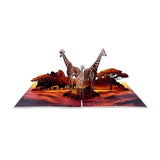 Giraffe Family 3D Card