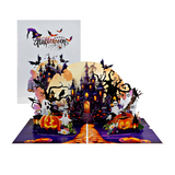 Haunted Castle Halloween Pop-Up Card – 3D Spooky Castle Greeting Card | Handmade Halloween Card, Trick-or-Treat, Party Invite &amp; Gothic Gift
