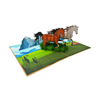 Horses 3D Card