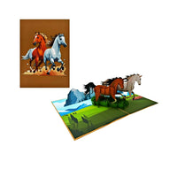 Horses 3D Card