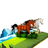 Horses 3D Card