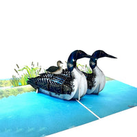 Loon Family 3D Card