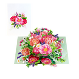 Peonies Pop-Up Card – 3D Floral Greeting Card for Birthday, Thank You, Anniversary &amp; Special Occasions