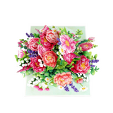 Peonies Pop-Up Card – 3D Floral Greeting Card for Birthday, Thank You, Anniversary &amp; Special Occasions