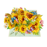Sunflowers Butterflies Pop-Up Card – 3D Floral Greeting Card for Birthday, Thank You, Anniversary &amp; Special Occasions