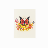 Mixed Butterflies Floral Pop-Up Card – 3D Flower Greeting Card for Birthday, Thank You, Anniversary &amp; Special Occasions