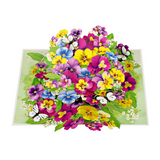 Happy Birthday Pop Up Card, Colorful Flowers and Butterflies, Beautiful, Elegant, Floral 3D Greeting Card