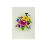 Happy Birthday Pop Up Card, Colorful Flowers and Butterflies, Beautiful, Elegant, Floral 3D Greeting Card