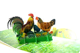 Chicken family pop up Card